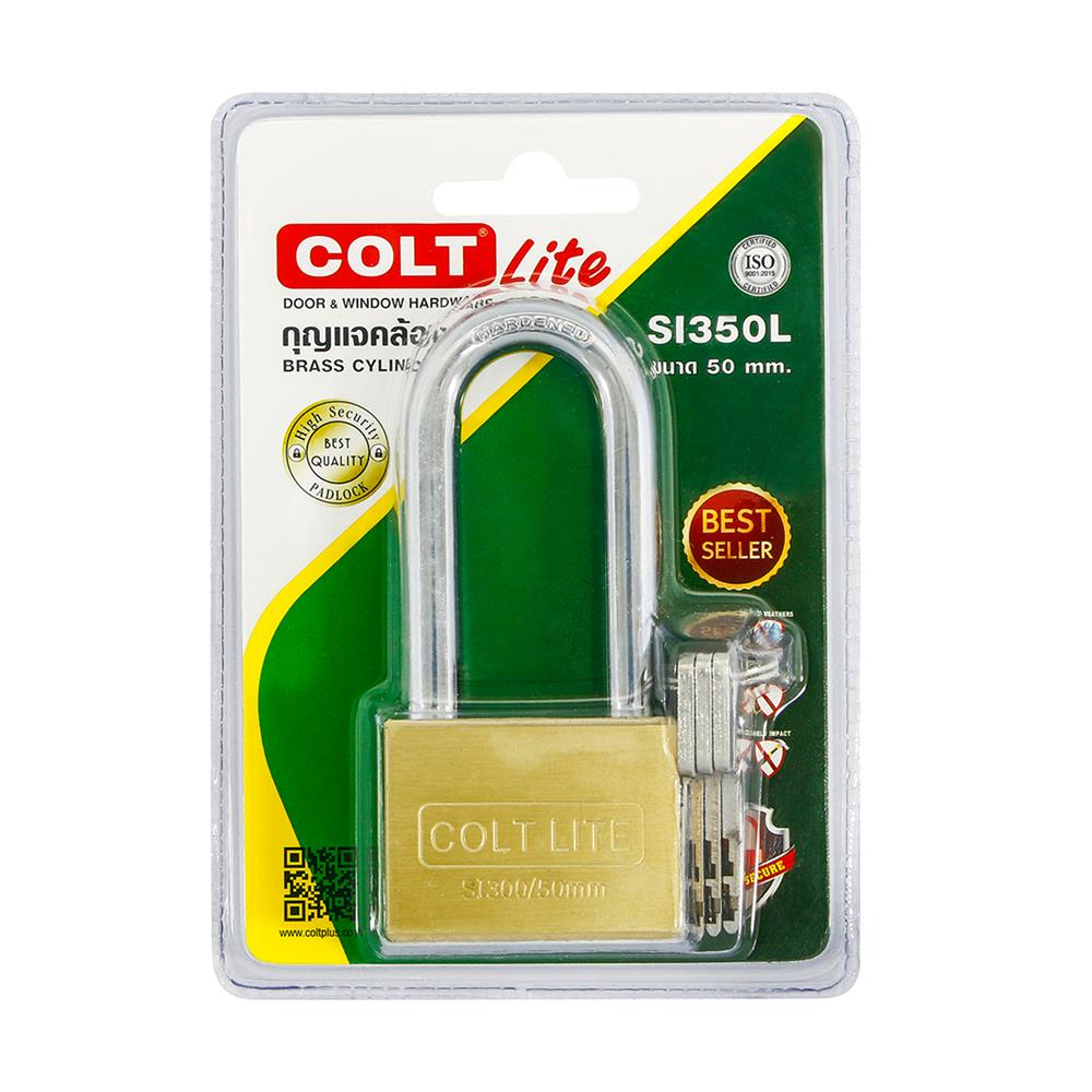 กุญแจลูกปืน COLT LITE SI350L 50 มม. คอยาว สีทองเหลือง