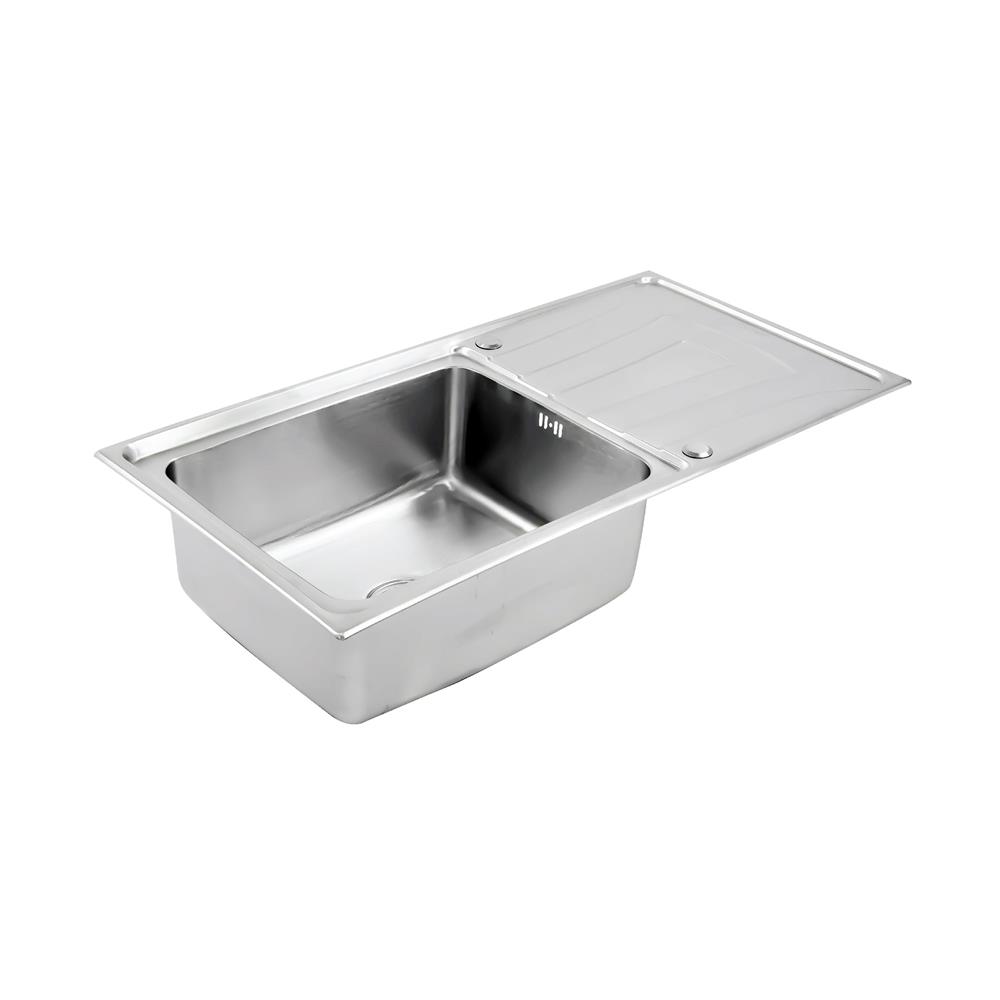 ซิงค์ฝัง 1 หลุม 1 ที่พัก DYNA HOME DH-10050EB สีเงิน