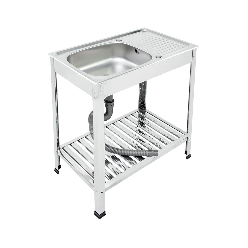 ซิงค์ขาตั้ง 1 หลุม 1 ที่พัก DYNA HOME DH 7545T สีเงิน