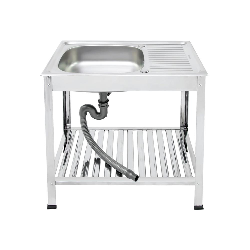 ซิงค์ขาตั้ง 1 หลุม 1 ที่พัก DYNA HOME DH 7545T สีเงิน