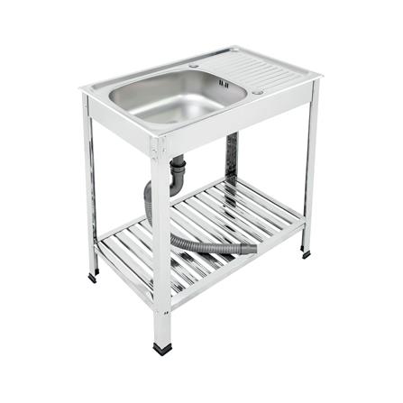 ซิงค์ขาตั้ง 1 หลุม 1 ที่พัก DYNA HOME DH 7545T สีเงิน_0