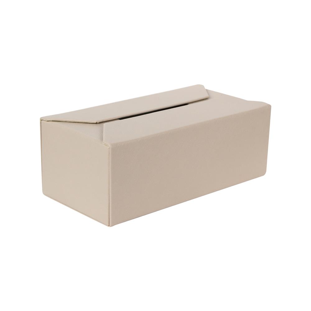 กล่องทิชชู่แผ่น PVC KECH STRIP สีครีม