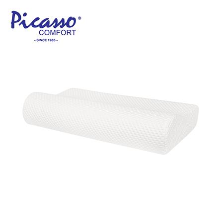 หมอนสุขภาพ เมมโมรี่โฟม PICASSO CONTOUR(M) 60x28x10 ซม. สีขาว