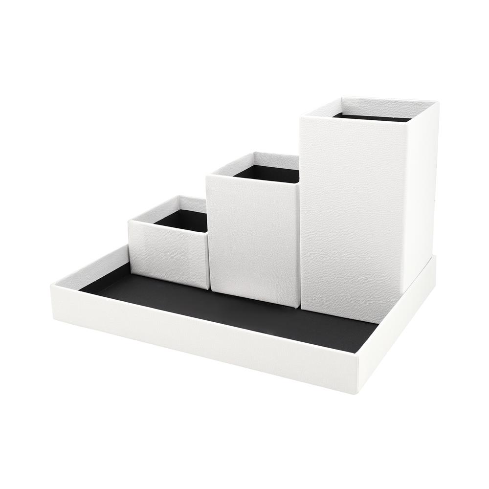 กล่องใส่ปากกากระดาษ STACKO SET HOME สีขาว_1