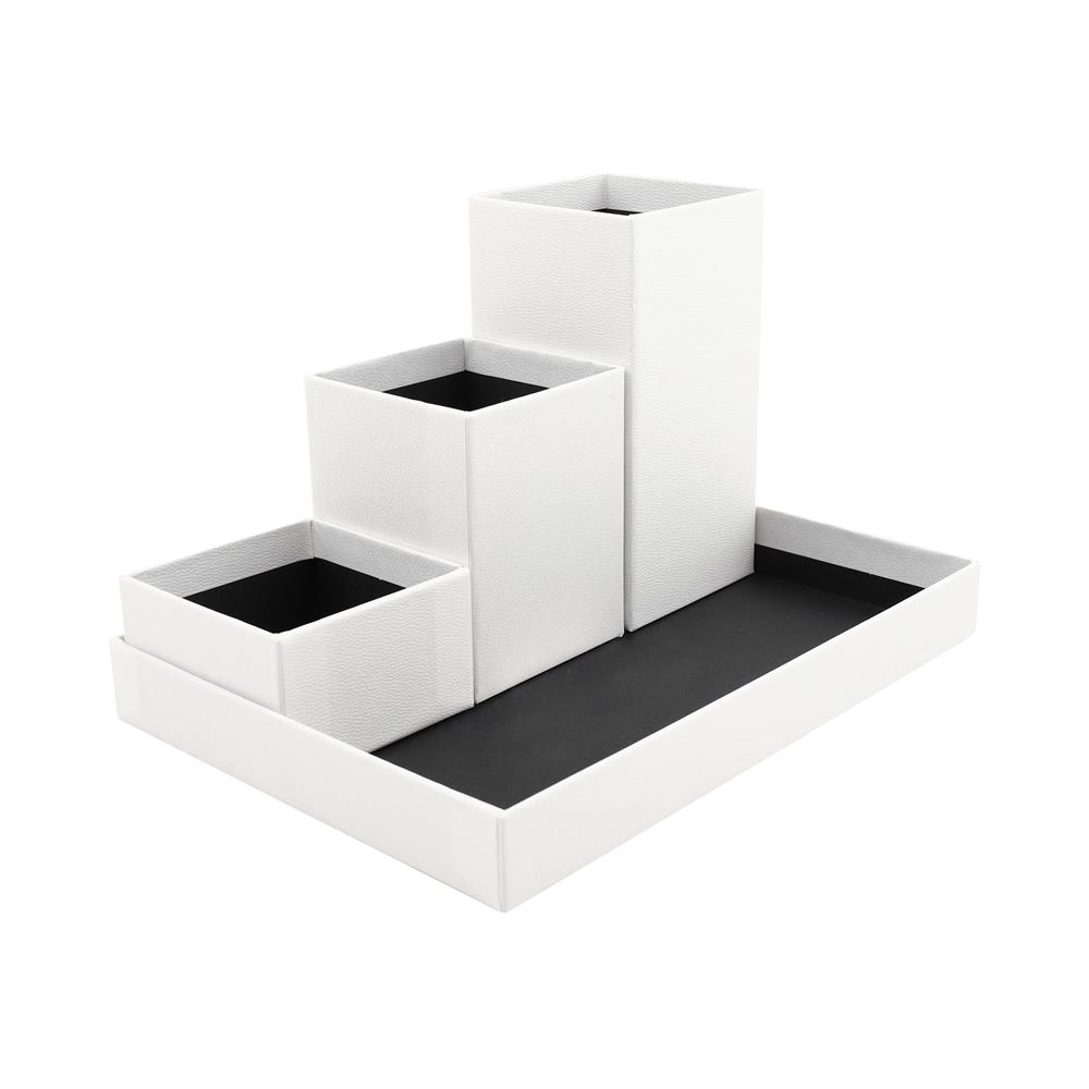 กล่องใส่ปากกากระดาษ STACKO SET HOME สีขาว