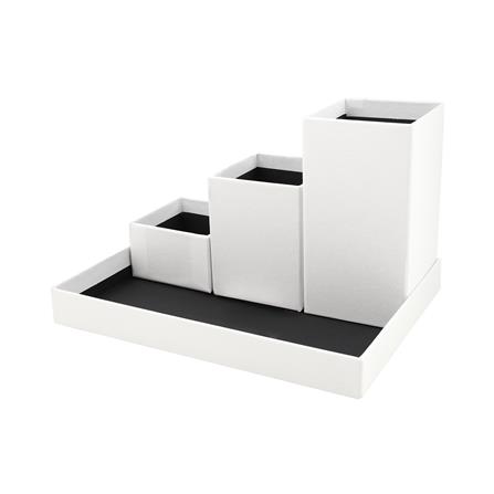 กล่องใส่ปากกากระดาษ STACKO SET HOME สีขาว_0