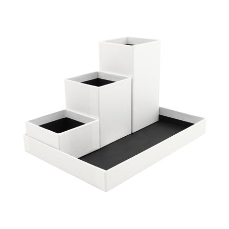 กล่องใส่ปากกากระดาษ STACKO SET HOME สีขาว_3