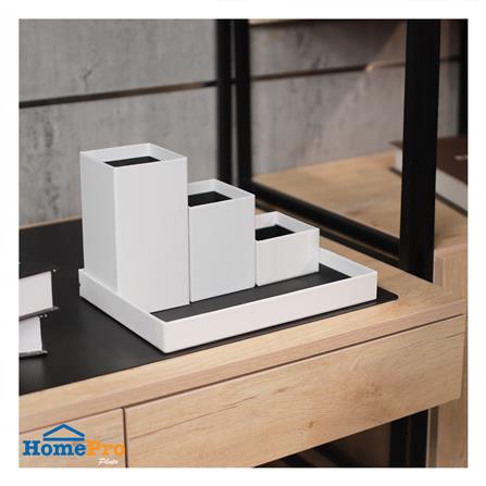 กล่องใส่ปากกากระดาษ STACKO SET HOME สีขาว_4