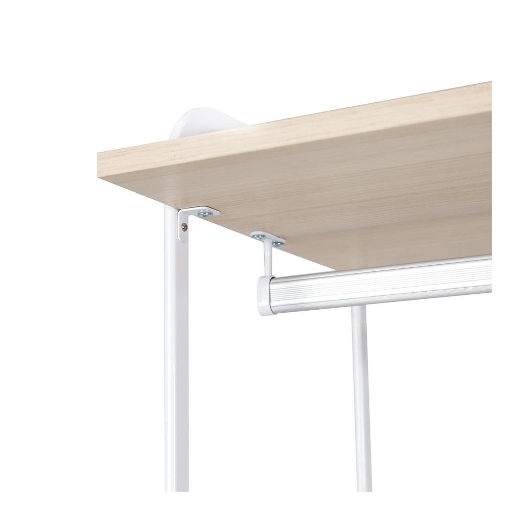 ราวแขวนผ้าติดผนัง 3 ราวแขวนพร้อมชั้นวางของ 150 ซม. PLIM BLISS สีขาว/วอลนัท