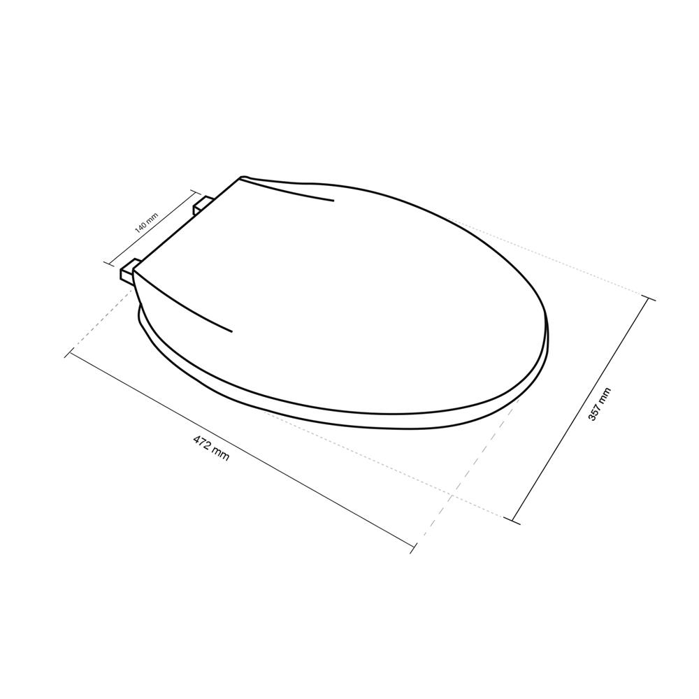 ฝารองนั่งพลาสติก ECO SENCES  EC-TSE01 ขาว