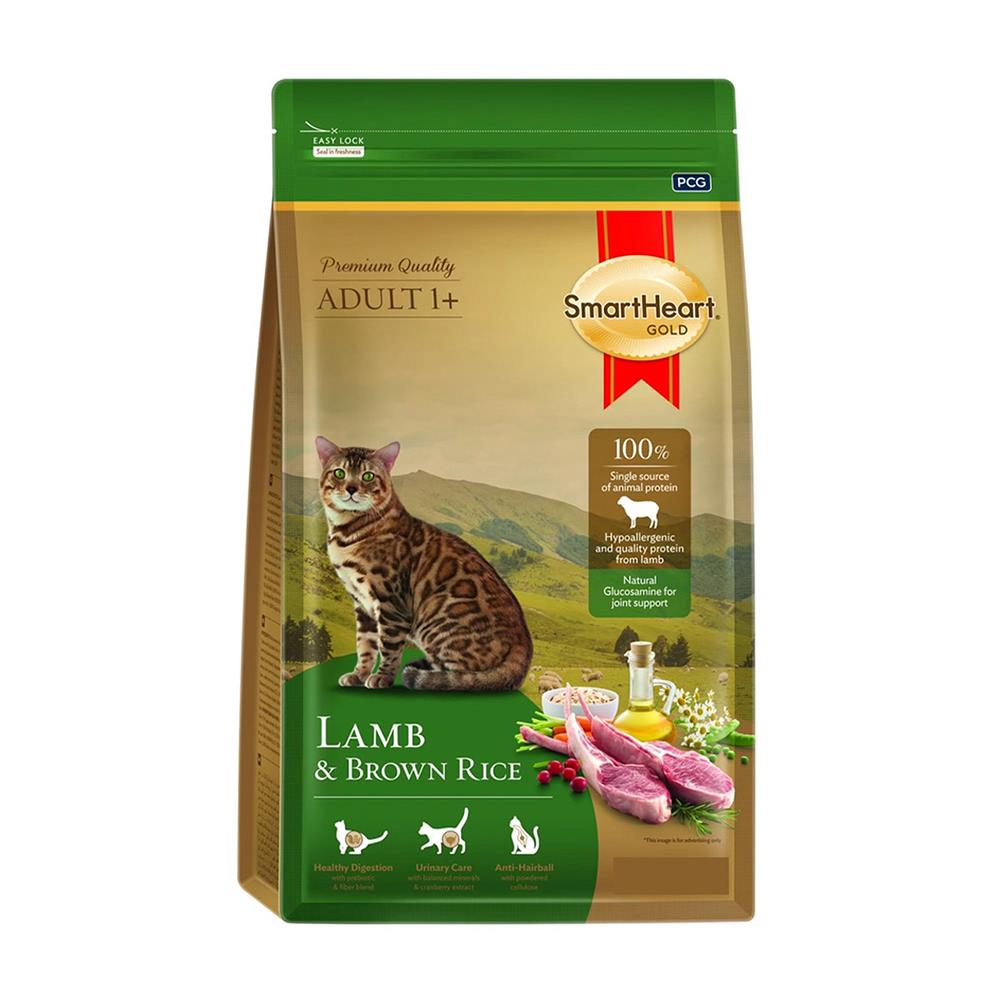 อาหารแมว SMARTHEART GOLD LAMB AND BROWN RICE 300 ก.