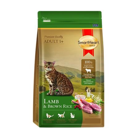 อาหารแมว SMARTHEART GOLD LAMB AND BROWN RICE 300 ก.