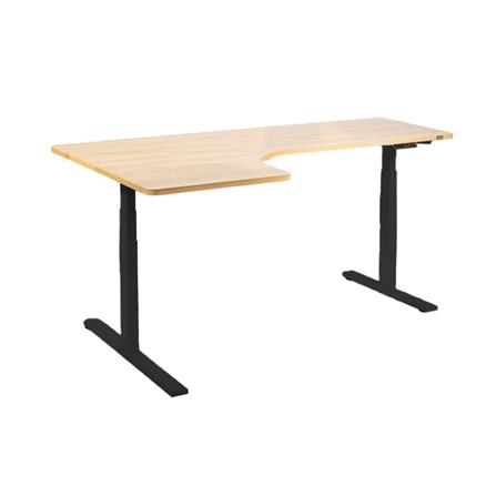 D.I.Y โต๊ะทำงานปรับระดับ BEWELL L SHAPE 180X108 ซม. สีโอ๊ค/ดำ_0