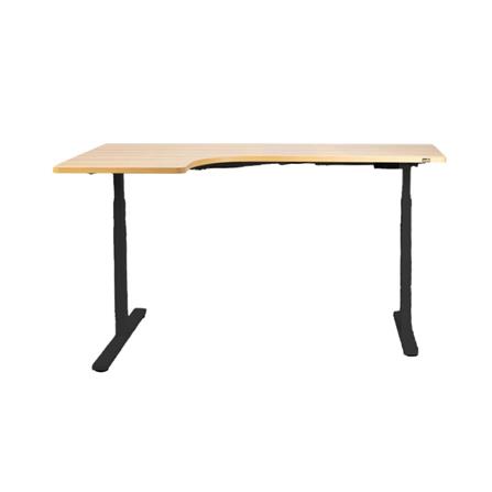 D.I.Y โต๊ะทำงานปรับระดับ BEWELL L SHAPE 180X108 ซม. สีโอ๊ค/ดำ_1