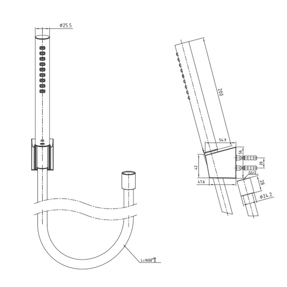 ชุดฝักบัวสายอ่อน 1 ระดับ TOTO รุ่น TBW02017T สีโครม