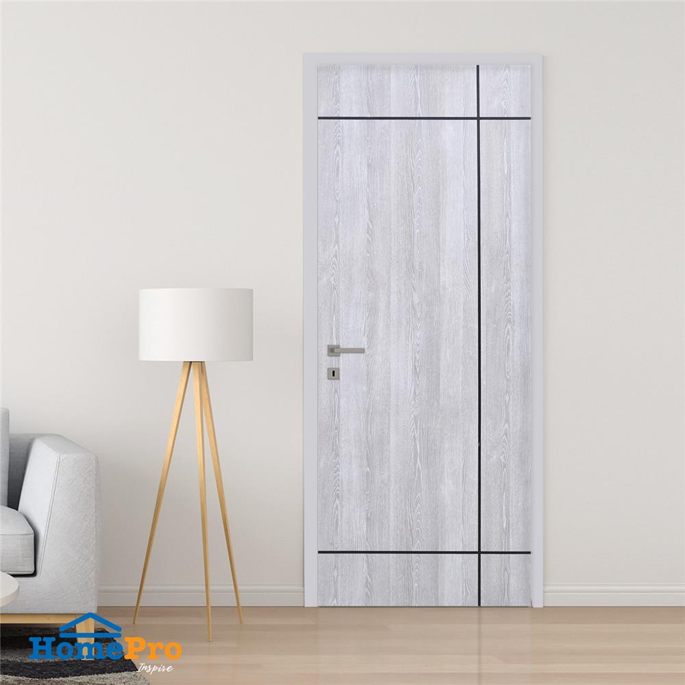 ประตูภายในเมลามีน AZLE MD 80X200 ซม. สีเทา