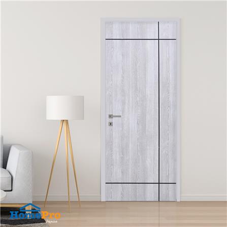 ประตูภายในเมลามีน AZLE MD 80X200 ซม. สีเทา_3