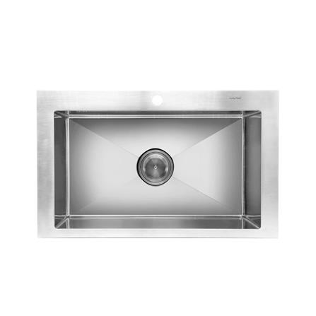 ซิงค์ฝัง 1 หลุม LUCKY FLAME EUS-0851 สีเงิน