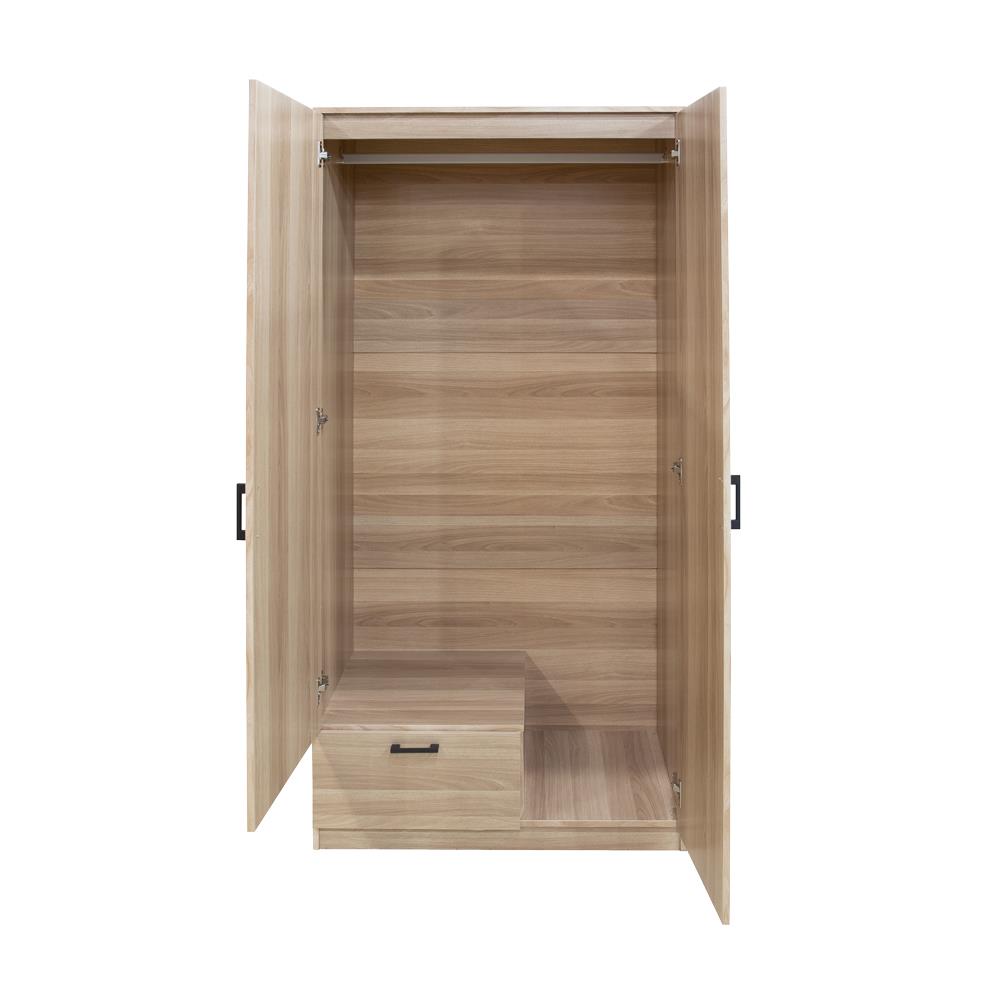 ตู้เสื้อผ้า 2 บานเปิด FURDINI AUSTIN 90 ซม. สีไวท์โอ๊ค