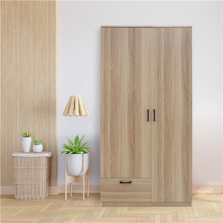 ตู้เสื้อผ้า 2 บานเปิด FURDINI AUSTIN 90 ซม. สีไวท์โอ๊ค_6