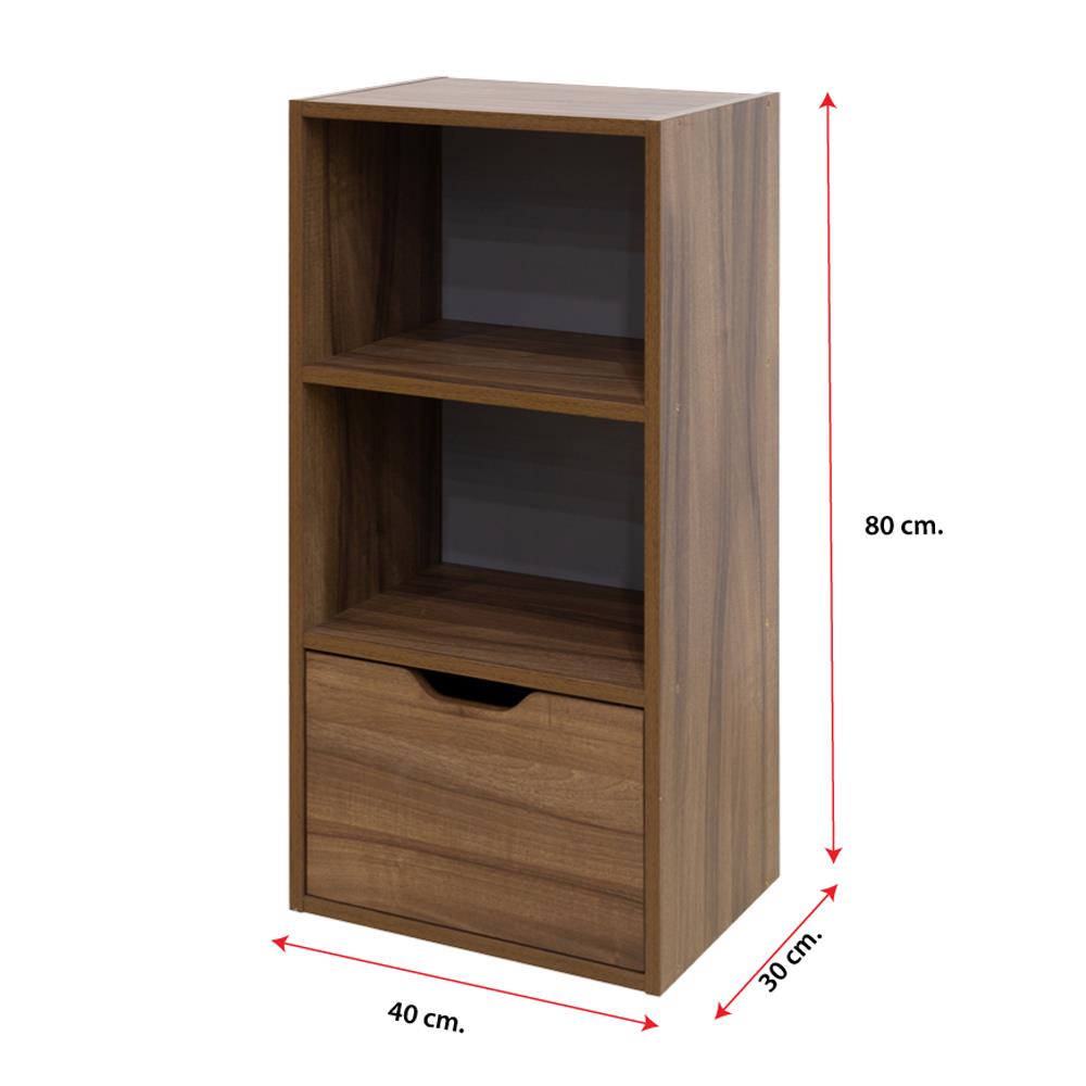 ตู้เตี้ยบานผสม 3 ช่อง FURDINI SAKI 40 ซม. สีวอลนัท