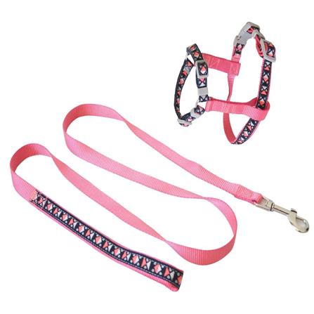 สายรัดอกพร้อมสายจูง KAFBO CATHARNESS ไซซ์ S สี PINK