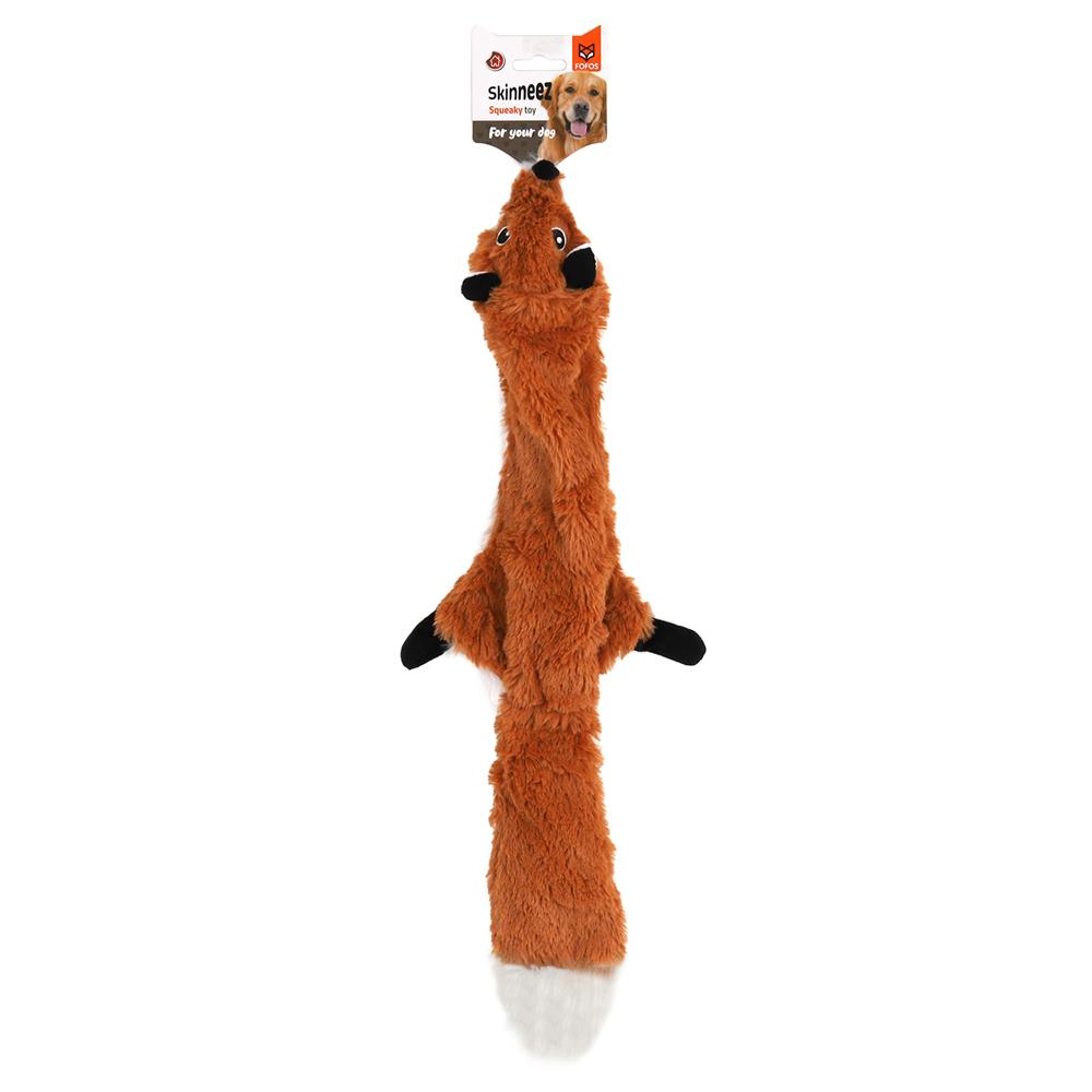 ของเล่นสำหรับสุนัข FOFOS ตุ๊กตาขนสุนัขจิ้งจอกมีเสียง