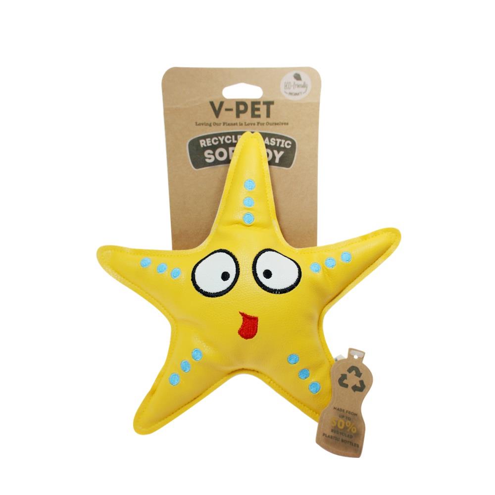ของเล่นสุนัข V PET PLUSH TOY LEATHER FABRIC STARFISH
