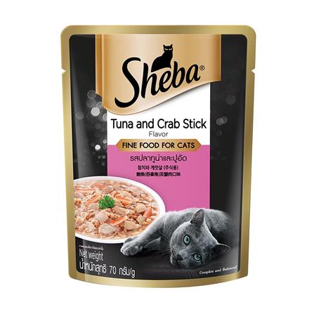 อาหารเปียกแมว SHEBA DELUXE TUNA AND CRAB STICK 70 ก._0