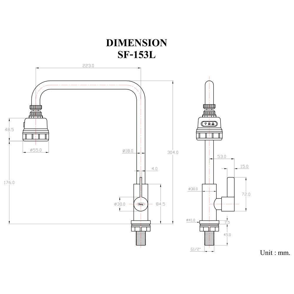 ก๊อกซิงค์ HANG SF-153L