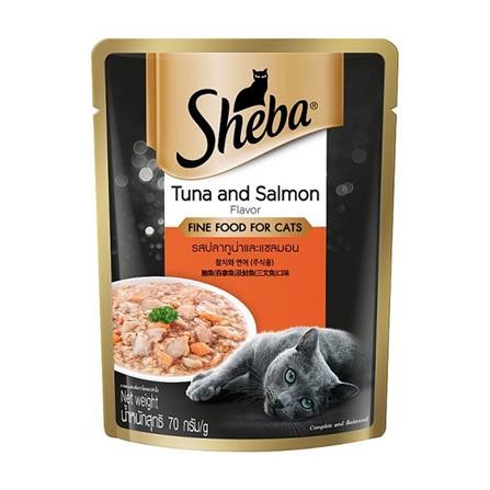 อาหารเปียกแมว SHEBA DELUXE TUNA AND SALMON 70 ก._0