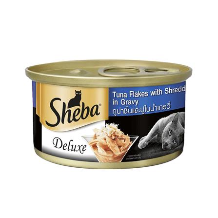 อาหารเปียกแมว SHEBA DELUXE TUNA FLAKES WITH SHREDDED CRAB IN GRAVY 85 ก._0