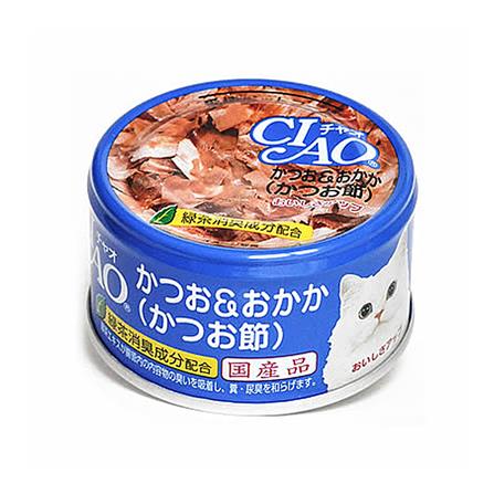 อาหารเปียกแมว CIAO WHITE TUNA AND KATSUOBUSHI 85 ก._0