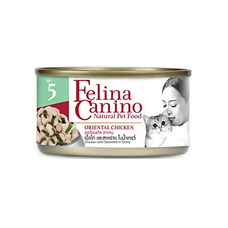 อาหารเปียกแมว FELINA CANINO CAT 5 ORIENTAL CHICKEN 70 ก.