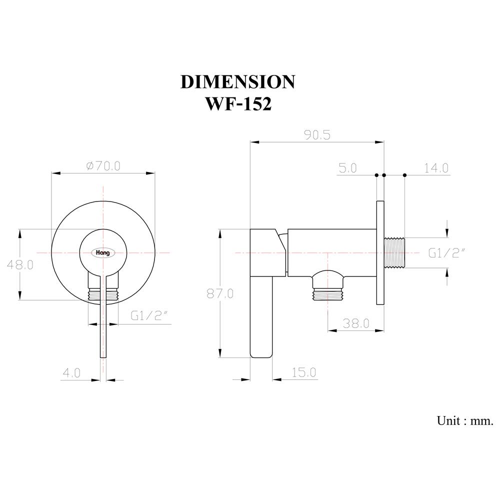 วาล์วฝักบัว HANG WF-152