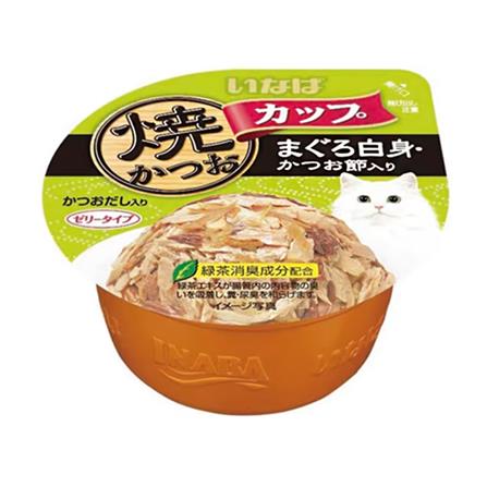 อาหารเปียกแมว INABA CUP GRAVY MAGURO WITH KATSUOBUSHI 80 ก.