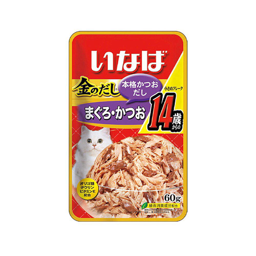 อาหารเปียกแมว INABA รสทูน่าเนื้อขาวและเนื้อแดงชนิดชิ้นในเยลลี่ 60 ก.