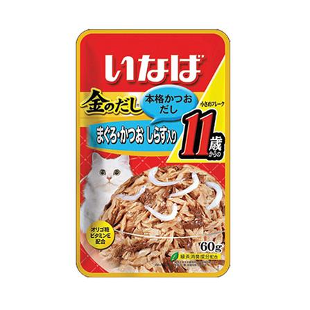 อาหารเปียกแมว INABA รสทูน่าเนื้อขาวและเนื้อแดงหน้าปลาข้าวสารในเยลลี่ 60 ก._0