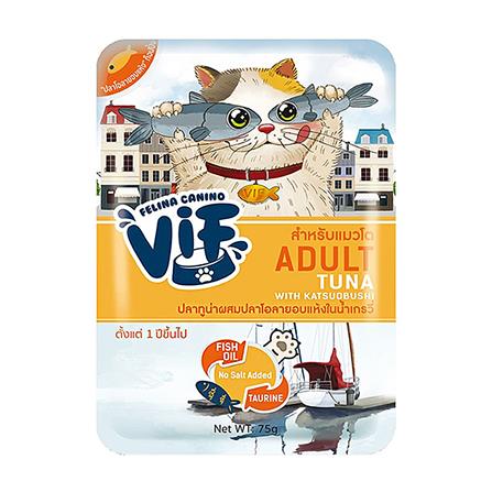 อาหารเปียกแมว VIF ADULT AC6 TUNA WITH KATSUOBUSHI 75 ก._0