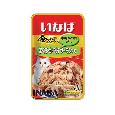อาหารเปียกแมว INABA รสทูน่าเนื้อขาว & เนื้อแดง & ปลาแซลมอนในเยลลี่ 60 ก._0