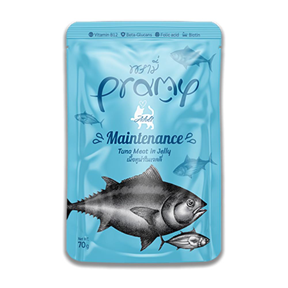 อาหารเปียกแมว PRAMY ADULT MAINTENANCE TUNA IN JELLY 70 ก.