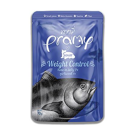 อาหารเปียกแมว PRAMY SENIOR WEIGHT CONTROL TUNA IN JELLY 70 ก._0