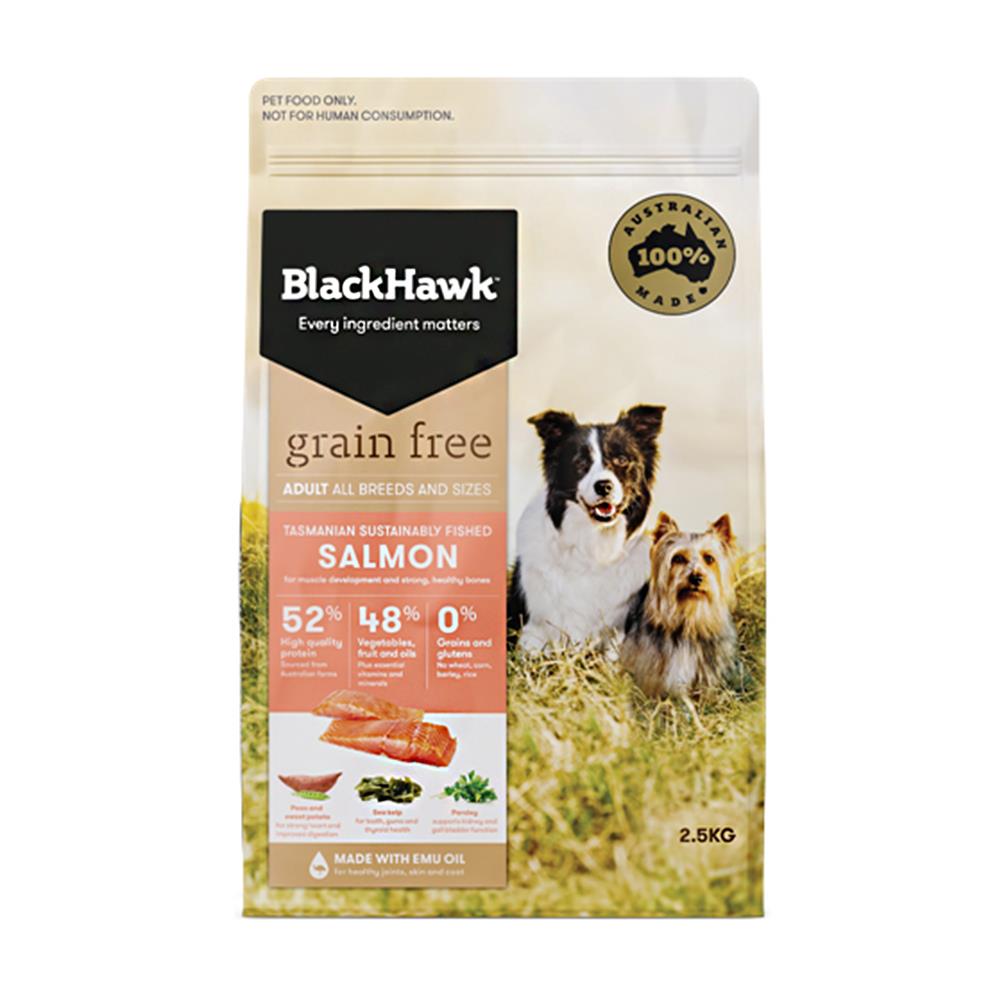 อาหารสุนัข BLACKHAWK GRAIN FREE SALMON 2.5 กก.