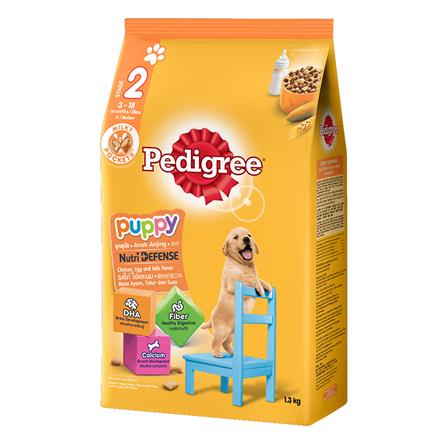 อาหารสุนัข PEDIGREE PUPPY CHICKEN EGG AND MILK 1.3 กก._0