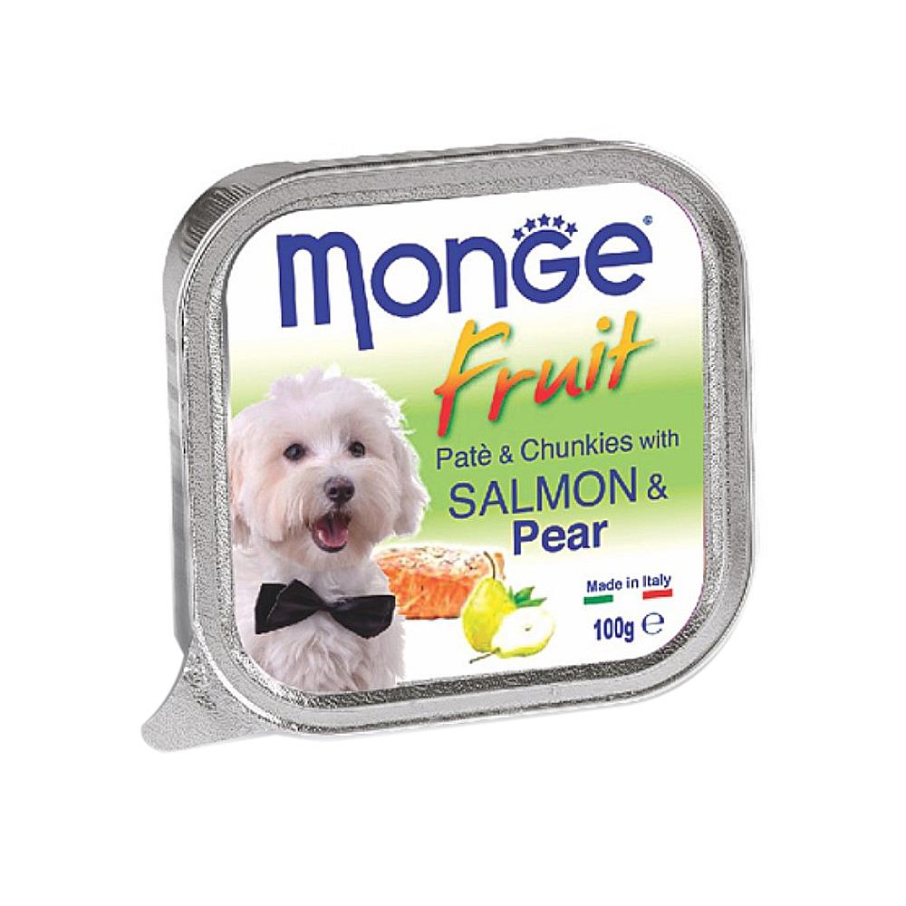 อาหารเปียกสุนัข MONGE FRUIT SALMON AND PEAR 100 ก.