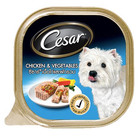 อาหารเปียกสุนัข CESAR DOG CHICKEN & VEGETABLE 100 ก.