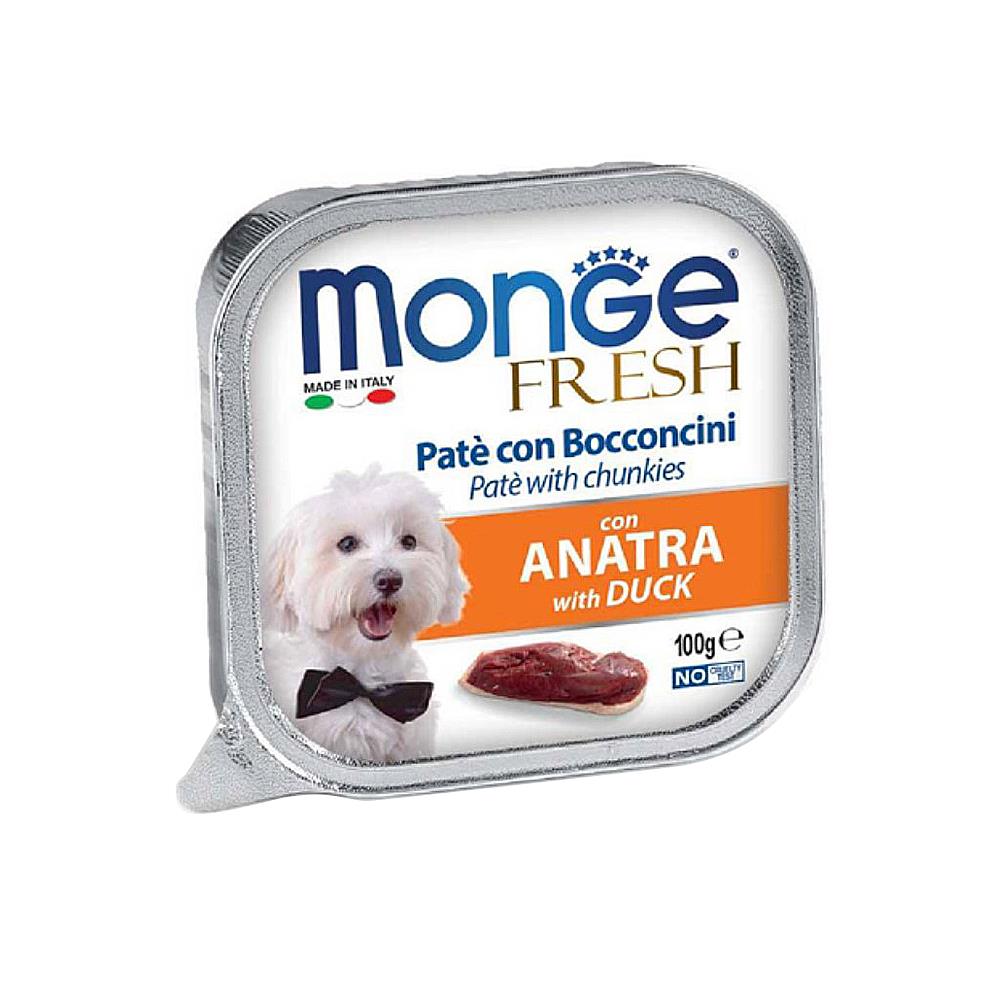 อาหารเปียกสุนัข MONGE FRESH DUCK 100 ก.