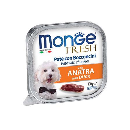 อาหารเปียกสุนัข MONGE FRESH DUCK 100 ก.