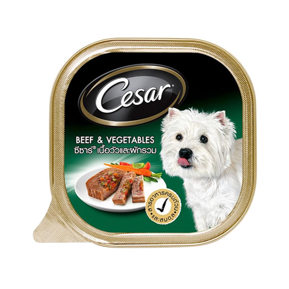 อาหารเปียกสุนัข CESAR DOG BEEF & VEGETABLE 100 ก.