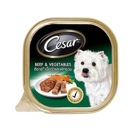 อาหารเปียกสุนัข CESAR DOG BEEF & VEGETABLE 100 ก.